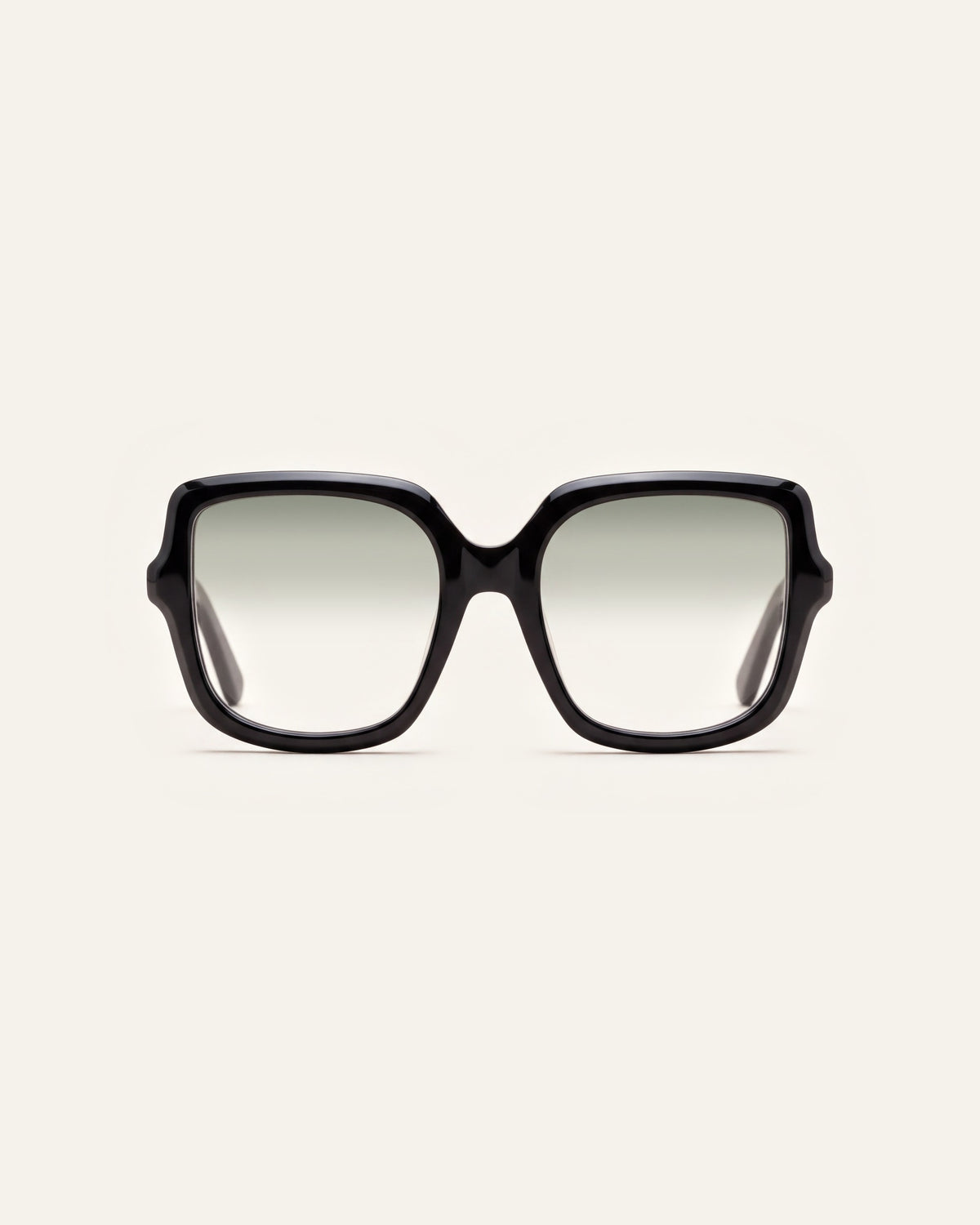 Elara in black, front, Sage lenses