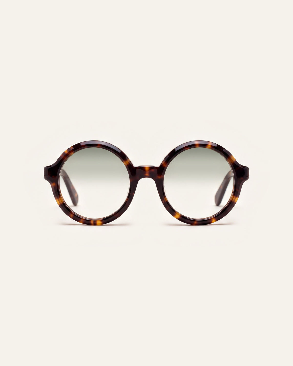 Rakel in tortoiseshell, front, Sage lenses