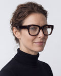Therese in tortoiseshell, worn