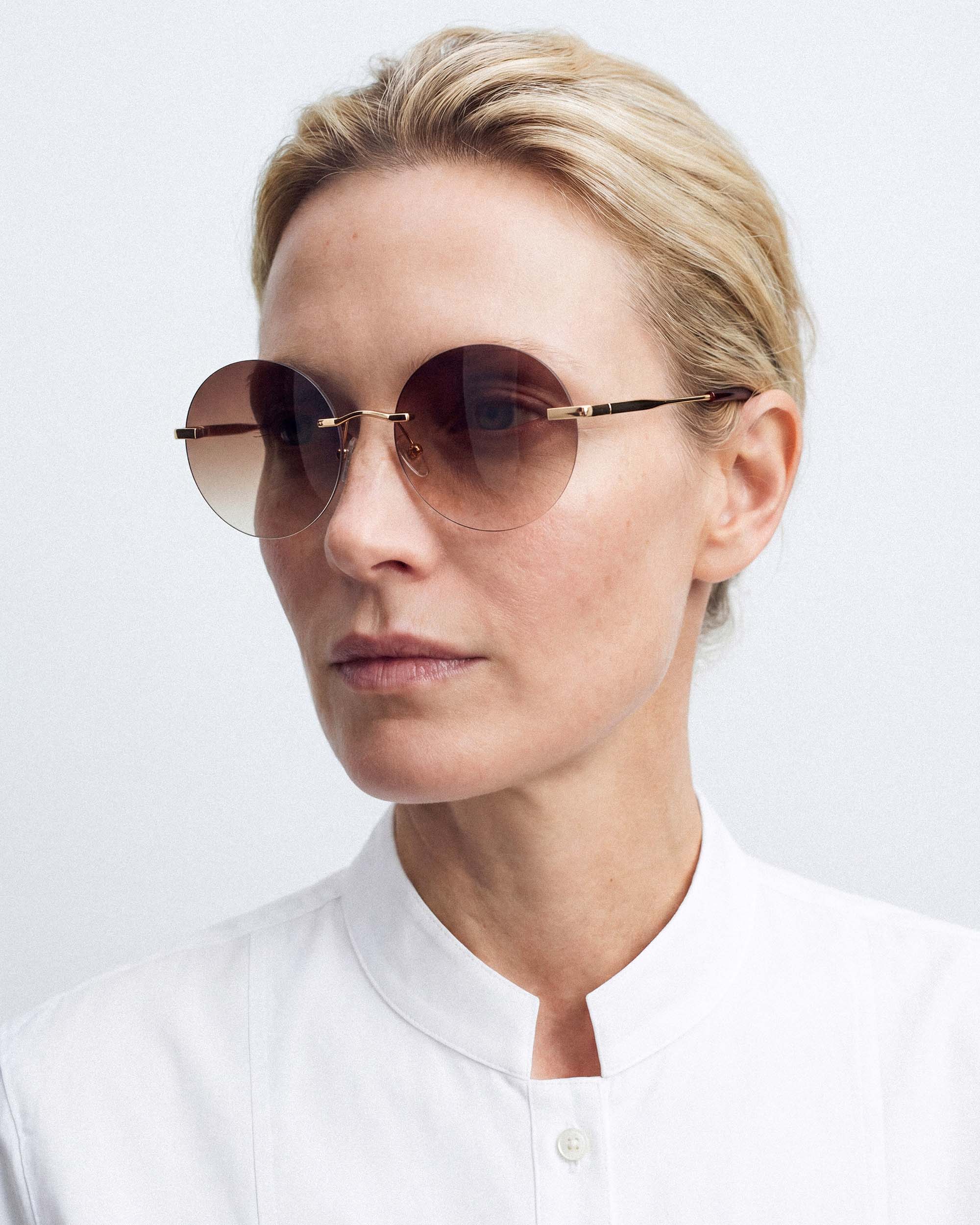 Grace Gold Rimless Sunglasses